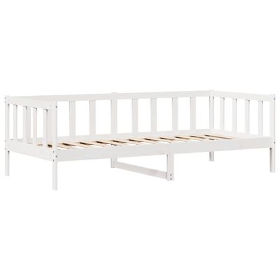 vidaXL Lit de jour avec tiroirs blanc 90x190 cm bois de pin massif