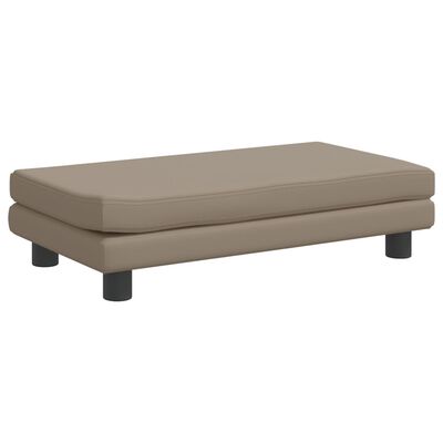 vidaXL Canapé avec repose-pied pour enfants cappuccino 100x50x30 cm