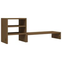 vidaXL Support de moniteur Marron miel 81x20x30 cm Bois de pin solide