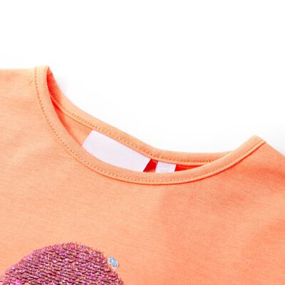 T-shirt enfants orange néon 92