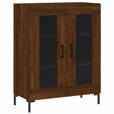 vidaXL Buffet haut Chêne marron 69,5x34x180 cm Bois d'ingénierie