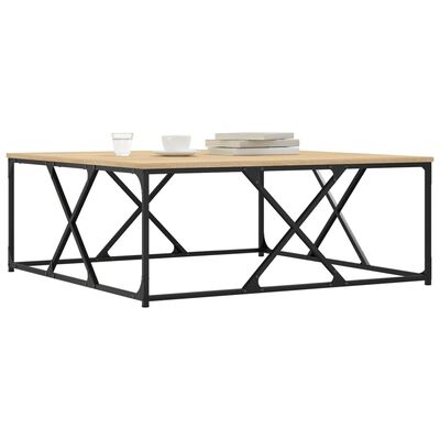 vidaXL Table basse chêne sonoma 100x100x40 cm bois d'ingénierie