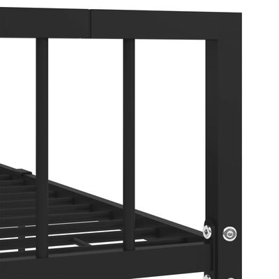 vidaXL Cadre de lit sans matelas noir métal 120x200 cm