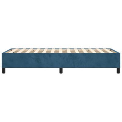 vidaXL Cadre de lit Bleu foncé 90x190 cm Velours