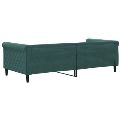 vidaXL Lit de repos vert foncé 90x200 cm velours