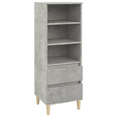 vidaXL Buffet haut Gris béton 40x36x110 cm Bois d'ingénierie