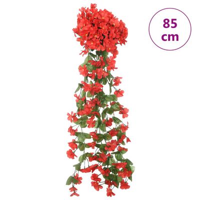 vidaXL Guirlandes de fleurs de Noël 3 pcs rouge 85 cm