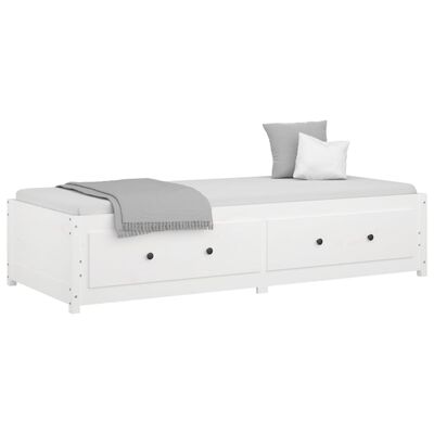 vidaXL Lit de jour sans matelas blanc 90x190 cm bois de pin massif