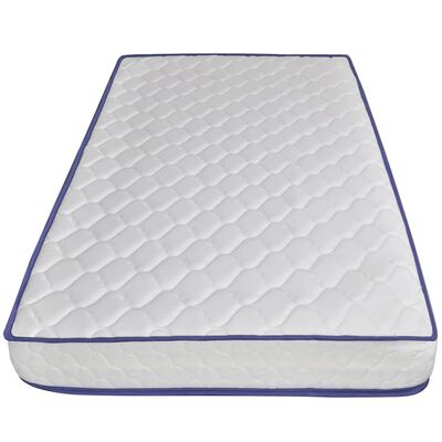 vidaXL Lit avec matelas à mémoire de forme Noir Similicuir 180x200 cm