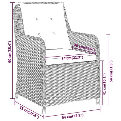 vidaXL Ensemble à manger de jardin 5 pcs Noir