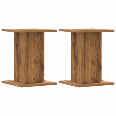 vidaXL Supports de haut-parleurs 2 pcs chêne artisanal bois ingénierie