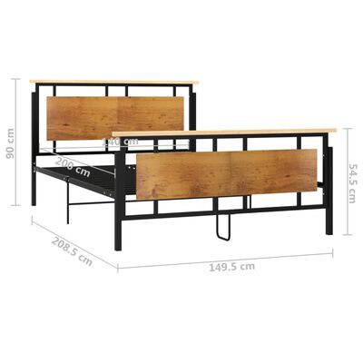 vidaXL Cadre de lit sans matelas métal 140x200 cm