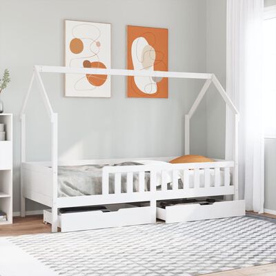 vidaXL Cadre de lit pour enfants avec tiroirs 80x200cm bois pin massif