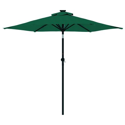 vidaXL Parasol de jardin avec mât en acier vert 225x225x212 cm