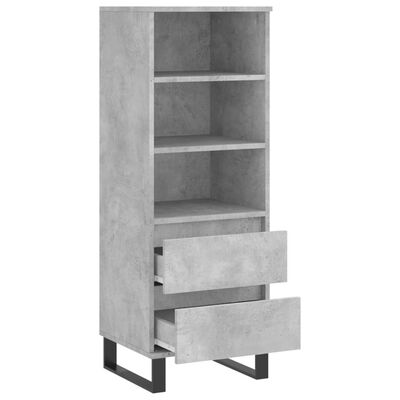 vidaXL Buffet haut Gris béton 40x36x110 cm Bois d'ingénierie