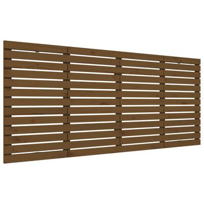 vidaXL Tête de lit murale Marron miel 166x3x91,5 cm Bois massif de pin