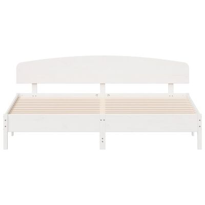 vidaXL Cadre de lit sans matelas blanc 180x200 cm bois massif de pin