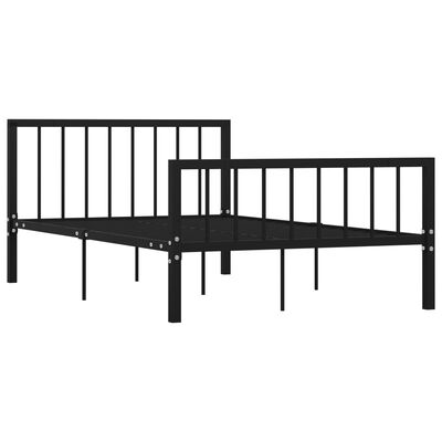 vidaXL Cadre de lit sans matelas noir métal 120x200 cm