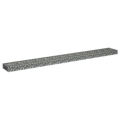 vidaXL Lit surélevé à gabion Acier galvanisé 270x30x10 cm