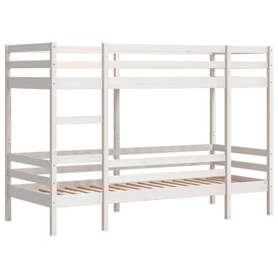 vidaXL Lit superposé sans matelas blanc 90x200 cm bois de pin massif