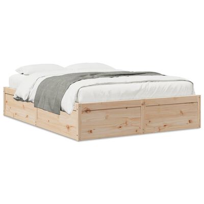 vidaXL Cadre de lit sans matelas 140x200 cm bois massif de pin