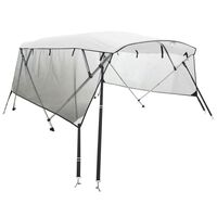 vidaXL Toit bimini à 4 arceaux parois en maille 243x(170-182)x137 cm