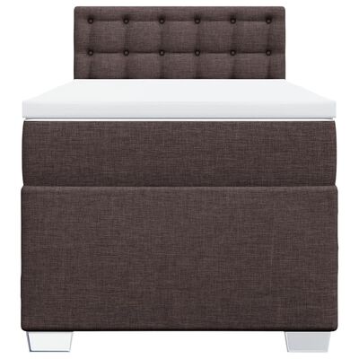 vidaXL Sommier à lattes de lit avec matelas Marron foncé 80x200 cm