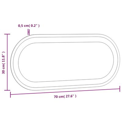 vidaXL Miroir de salle de bain à LED 70x30 cm ovale