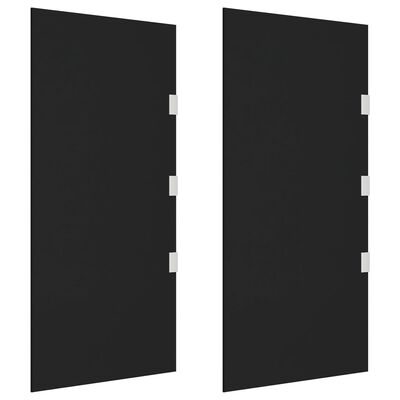 Panneaux latéraux pour auvent de porte 2 pcs Noir Verre trempé vidaXL