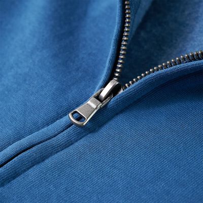 Sweatshirt à capuche fermeture éclair enfants bleu 104