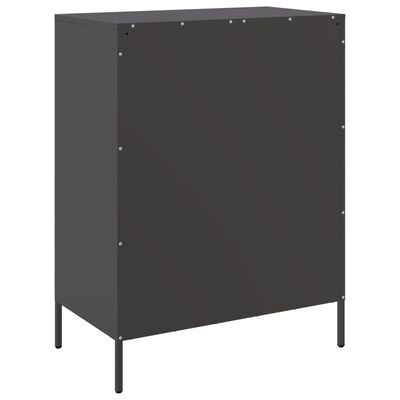 vidaXL Buffet noir 68x39x89 cm acier