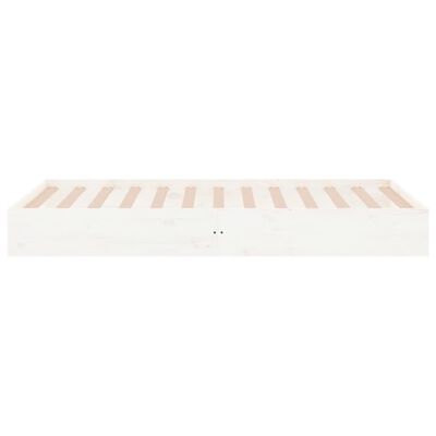 vidaXL Cadre de lit blanc bois massif 100x200 cm