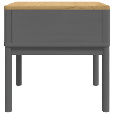 vidaXL Table de chevet FLORO gris 55x55x54 cm bois de pin massif