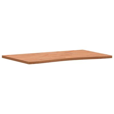 vidaXL Dessus de bureau 100x(55-60)x2,5 cm bois massif de hêtre