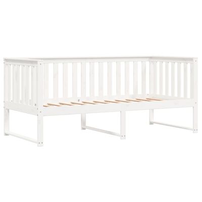 vidaXL Lit de jour sans matelas blanc 90x200 cm bois de pin massif