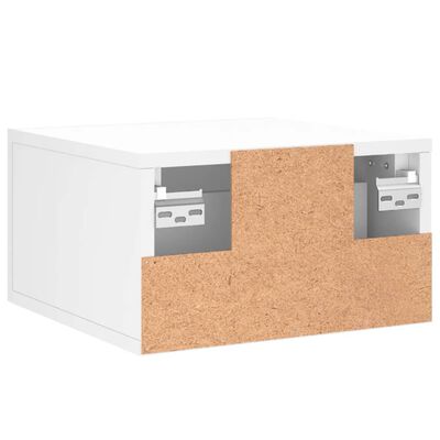 vidaXL Table de chevet murale blanc 35x35x20 cm