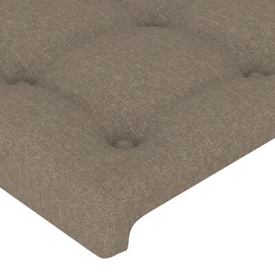 vidaXL Tête de lit à LED Taupe 83x16x78/88 cm Tissu