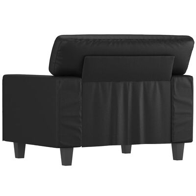 vidaXL Fauteuil Noir 60 cm Similicuir