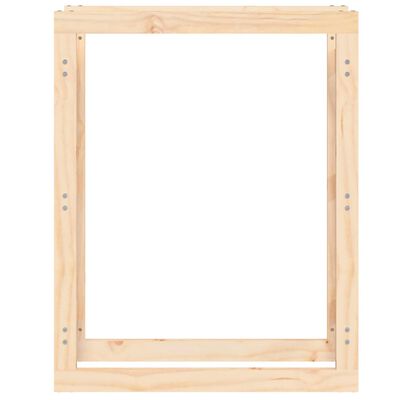 vidaXL Support pour bois de chauffage 80x25x100 cm Bois de pin massif