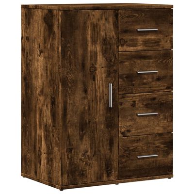 vidaXL Buffet chêne fumé 59x39x80 cm bois d'ingénierie