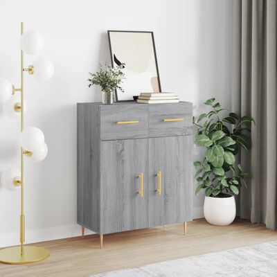 vidaXL Buffet sonoma gris 69,5x34x90 cm bois d'ingénierie