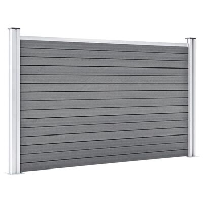 vidaXL Clôture de jardin WPC 699x106 cm Gris