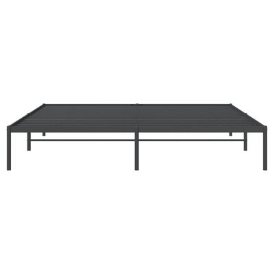 vidaXL Cadre de lit métal sans matelas noir 193x203 cm