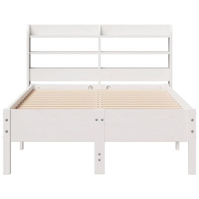 vidaXL Cadre de lit sans matelas blanc 75x190 cm bois de pin massif