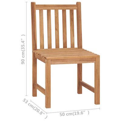 vidaXL Chaises de jardin lot de 6 avec coussins Bois de teck massif