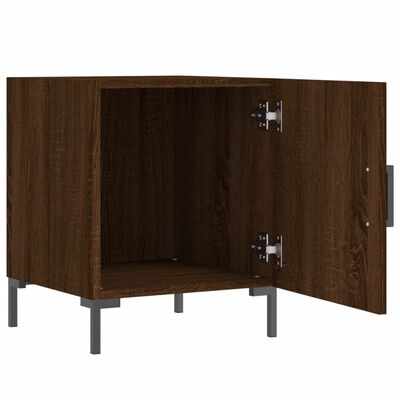 vidaXL Table de chevet chêne marron 40x40x50 cm bois d’ingénierie