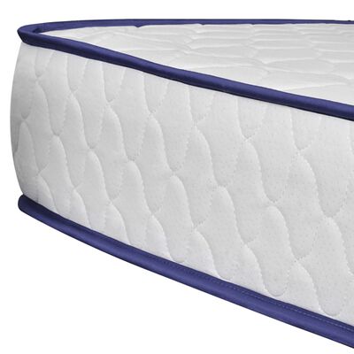 vidaXL Lit avec matelas à mémoire de forme Noir Similicuir 180x200 cm