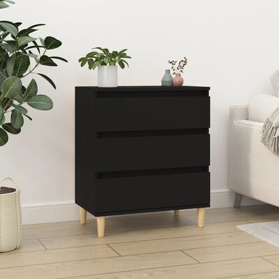 vidaXL Buffet Noir 60x35x70 cm Bois d'ingénierie