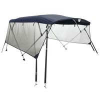 vidaXL Toit bimini à 3 arceaux parois en maille 183x(137-152)x137 cm