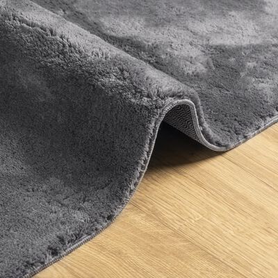 vidaXL Tapis HUARTE à poils courts doux lavable anthracite 240x240 cm